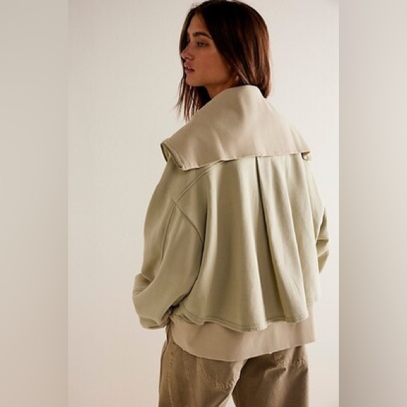 🆕 FREE PEOPLE | ADDISON ZIP UP | SPANISH MOSS | SIZE: M - Picture 2 of 6